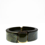 Vintage Acrylic Bangle Dark Green