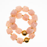 Amira Acrylic Bead Stretch Bracelet (Set of 2) Chic Pink