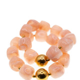 Amira Acrylic Bead Stretch Bracelet (Set of 2) Chic Pink