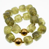 Amira Acrylic Bead Stretch Bracelet (Set of 2) Green