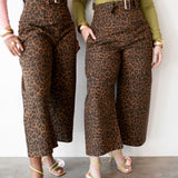 Mina Leopard Cropped Barrel Jeans