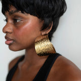 Lana Exaggerated Hoop Textured Earrings