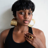 Lana Exaggerated Hoop Textured Earrings