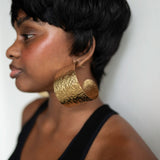 Lana Exaggerated Hoop Textured Earrings