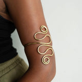 Swirly Gold Upper Arm Cuff