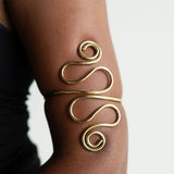 Swirly Gold Upper Arm Cuff