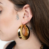 Mari Oversized Gold Hoop Earrings