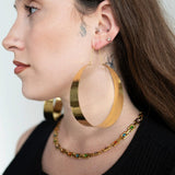Ta Exaggerated Hoop Textured Earrings