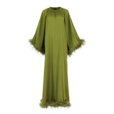 Layla Feather Sleeve Dress