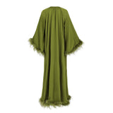Layla Feather Sleeve Dress