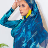 Omi Printed Chiffon Scarf