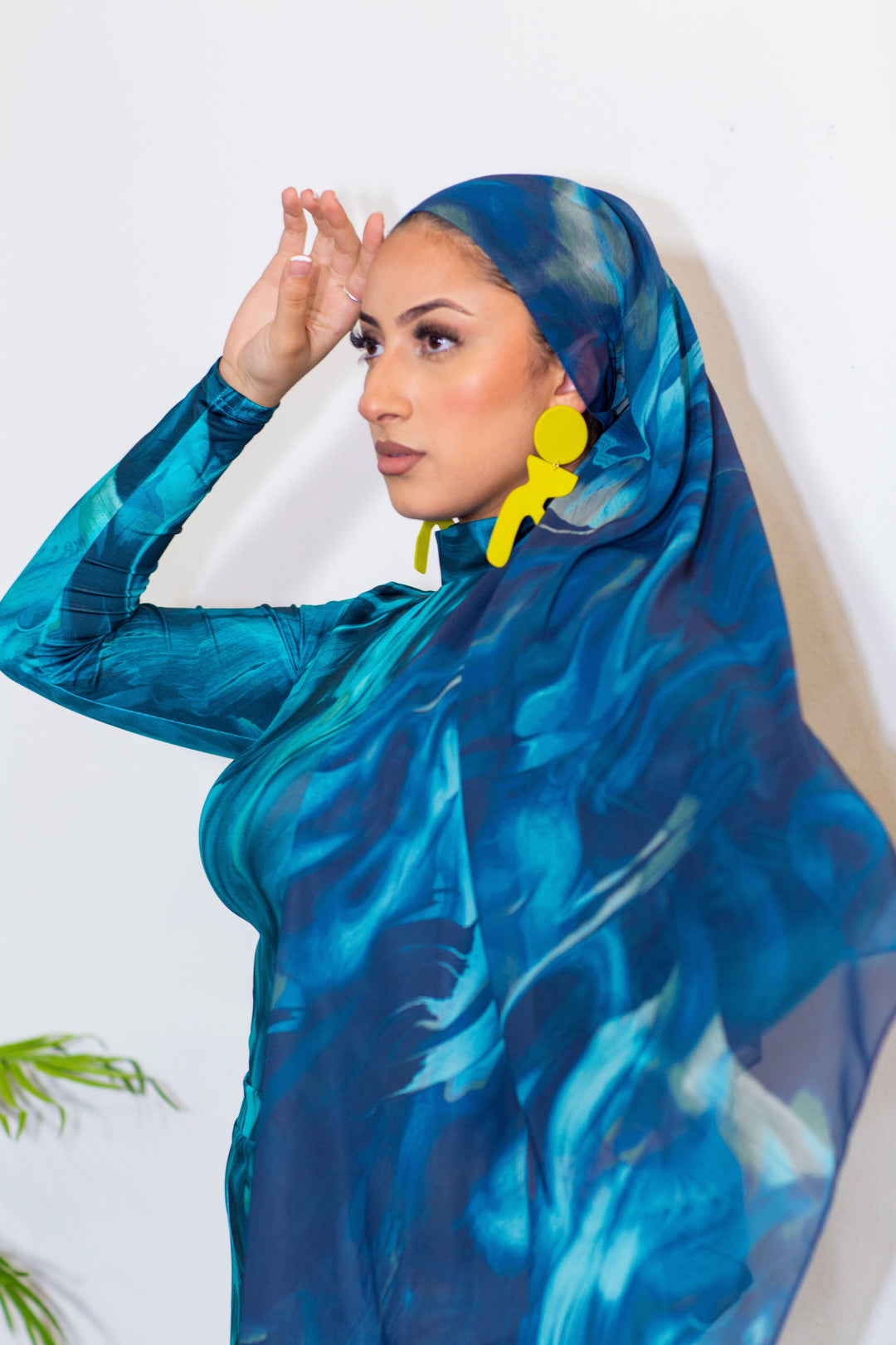 Omi Printed Chiffon Scarf