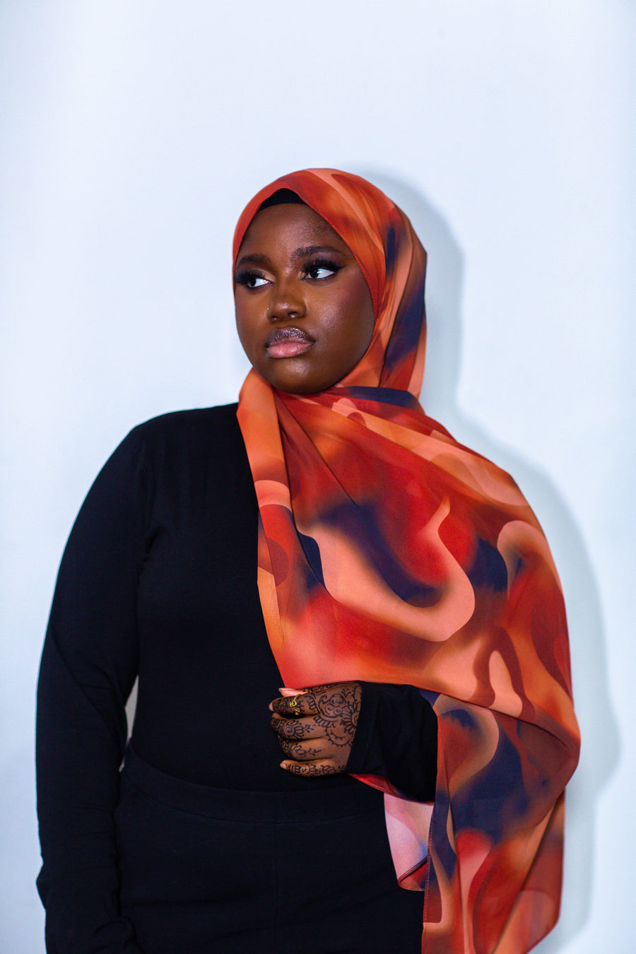 Blaze Printed Chiffon Scarf