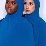 Premium Chiffon Scarf in Azure