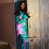 Premium Chiffon Scarf with Feathers