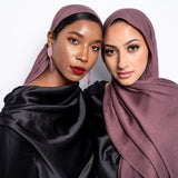 Plisse Jersey Scarf in Rose Dust