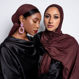 Premium Jersey Scarf in Chocolate