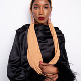 Plisse Chiffon Scarf in Sherbert