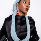 Plisse Chiffon Scarf in Mint