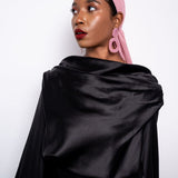 Plisse Chiffon Scarf in Flamingo