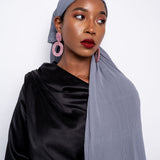 Plisse Chiffon Scarf in Stone