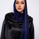 Premium Jersey Scarf in Navy