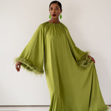 Layla Feather Sleeve Dress