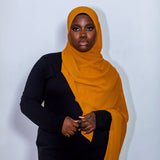 Premium Chiffon Scarf in Apricot