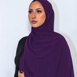Premium Chiffon Scarf in Heliotrope